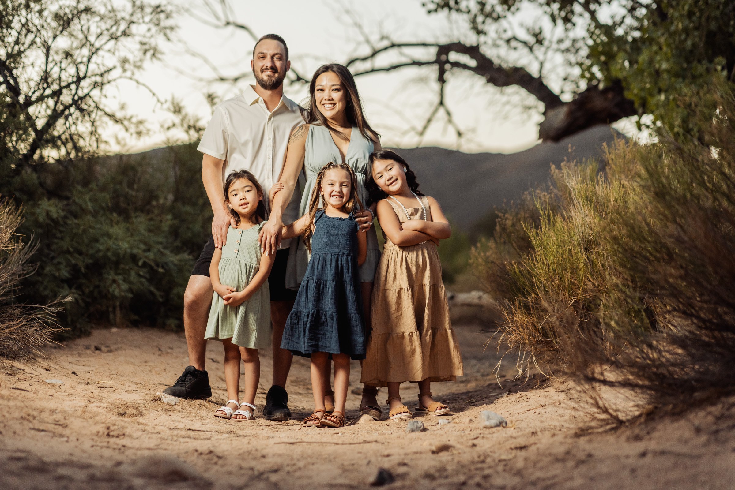 Family photography session at Red Rock Canyon near Las Vegas